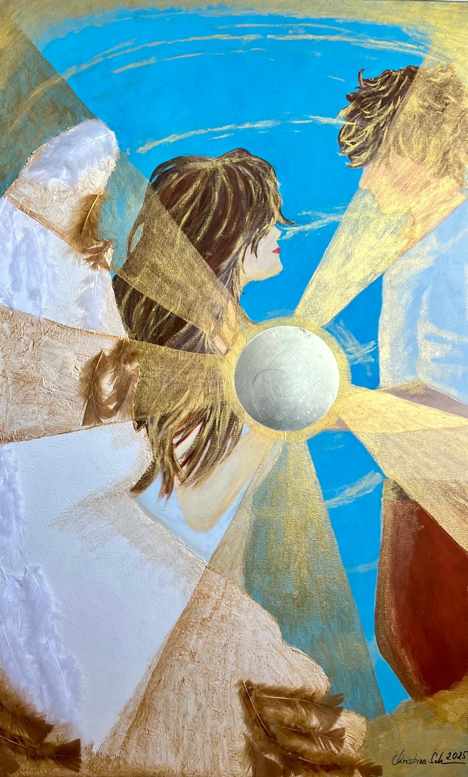 Sagred Union -  Die „stille Harmonie“ und die Versöhnung der Seelenanteile. Befindet sich in einer dauerhaften Digitalen Ausstellung in der internationalen Golden Time Talent Galerie. Zusätzlich nimmt das Werk regelmäßig an weltweit kuratierten Ausstellungen von Artboxy teil.